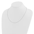 thumbnail image 3 of Diamond2Deal 14K White Gold Adjustable .85mm Wheat Chain Necklace for Women 22", 3 of 7