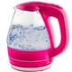 thumbnail image 1 of Hervidor eléctrico OVENTE KG83F 1.5L de vidrio borosilicato rosa, 1 of 9