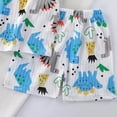 thumbnail image 4 of Toddler Boys Summer Short Outfits Clothes Set Loungewear Kids Print Short Sleeve Cotton T-Shirt Tops and Shorts 2 Piece Crewneck Clothing Set Blue A 5-6 Years, 4 of 5