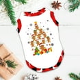 thumbnail image 5 of Jenny Matching Family Christmas Pajamas, Gingerbread Christmas Tree Print, Two-piece Set, Festive Red Plaid Holiday Sleepwear, 5 of 7