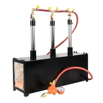 Dawot Propane Forge, Propane Knife Forge Three Burner Large Capacity, Farriers Furnace Square Propane Burner Forge for Knife and Equipments