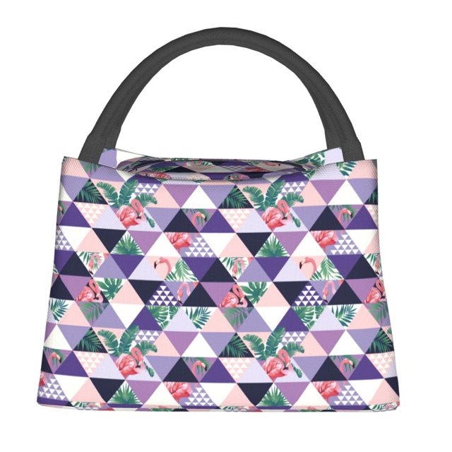 Balery Plaid Flamingo Bolsa de Aislamiento Portátil – Bolsa de Almuerzo con Forro de Aluminio Mejorado, Funda Impermeable y Fácil de Limpiar para Picnic y Caja de Almuerzo