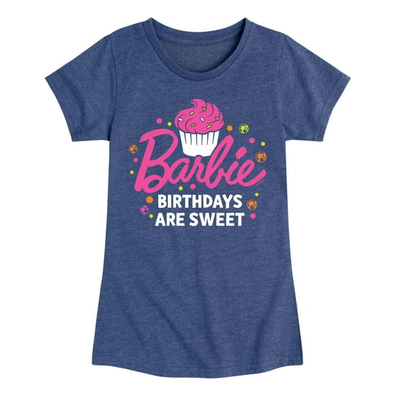 Barbie - Barbie Birthdays Are Sweet - Toddler And Youth Girls Short Sleeve Graphic T-Shirt