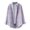 Purple, variant on Winter Women'S Long Sleeve Tops Single-Breasted Lapel Cardigan Shirt Button Lattice Blouse