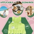 thumbnail image 3 of GASTROPOD Dog Dresses for Small Dogs Girl,Cloth Solid Everyday Dress Small Dog Costume,Snug Fit with Flower Dog Clothes,Green,M, 3 of 7