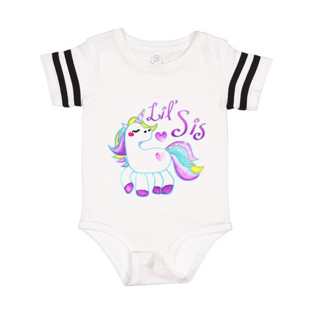 

Inktastic Lil Sis Unicorn- Little Sister Gift Baby Girl Bodysuit
