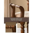 thumbnail image 3 of Vanity Stool Chair Dressing Chair Makeup Dressing Dressing Table Stool,Vanity Dressing Table Chair,Ergonomics Bedroom Makeup Table Stool for Bedroom Furniture Wooden Legs Low Back (Color : Cloth(b) ), 3 of 7