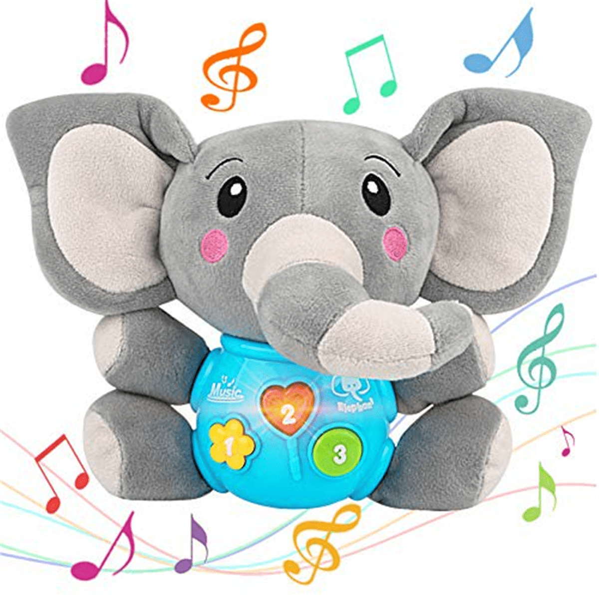 Elephant Baby Toy - Plush Elephant Music Baby Toys Sleep Soother Baby ...