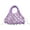 Purple, variant on Women Cotton Rope Top-handle Bag Summer Beach Handwoven Handbag Cotton Crochet Fishing Net Handbag Casual Bag Pouch Purse