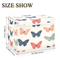 thumbnail image 5 of Yayeee Collapsible Cube Storage Bin with Lid Fabric Closet Decorative Basket with Handles, Orange Butterflies, 5 of 7