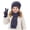 Navy, variant on Karoyedx Girls Hat And Gloves Kids Winter Hat Gloves Scarf Set Girls Boys Beanie Hats Gloves Knit Set with Thick Warm Fleece Lined Black Size,5-10 Years