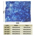 thumbnail image 5 of Blue Meteor Throw Blanket, Fluffy Soft Cozy Blanket Flannel Plush Microfiber Couch Throw 60"x50", 5 of 7