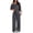 Dark Gray, variant on Women'S 2 Piece Lounge Sets Off Shoulder Oversized Short Sleeve Tops Casual Wide Leg Pant Set Dark Blue M