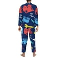 thumbnail image 5 of Kll Colorful Excavator Sleepwear Mens Flannel Pajamas,Long Cotton Pj Set, 5 of 9