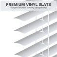 thumbnail image 4 of Lotus & Windoware Cordless 1" Vinyl Plus Room Darkening Horizontal Mini Blind, 58" W x 64" L, White, Smooth, 4 of 6