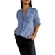 thumbnail image 1 of Camiseta informal de algodón con escote en V y lentejuelas de manga corta, camiseta informal con escote en V y lentejuelas brillantes, camiseta Runaivete, 1 of 6