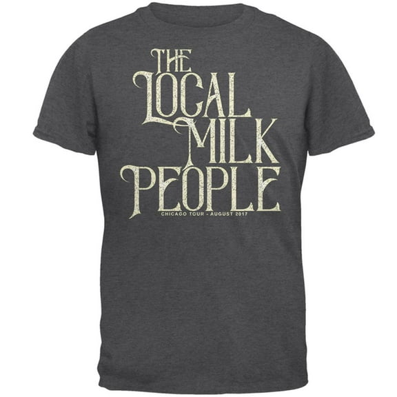 The Local Milk People Band Chicago Tour Mens T Shirt Dark Heather 2XL