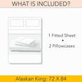 thumbnail image 5 of PRATYUX Alaskan King 3-PC (1 Fitted + 2 Pillowcases) Set 700-TC Egyptian, 12" Deep - Lilac, 5 of 7