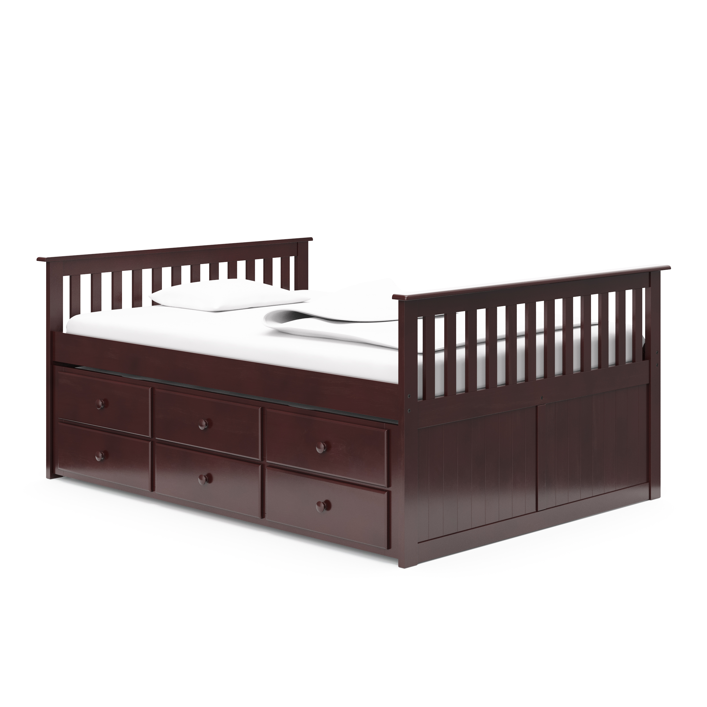 Storkcraft Marco Island Full Captain’s Bed with Twin Trundle, Espresso