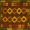 thumbnail image 1 of Ahgly Company Indoor Square Southwestern Yellow Country Area Rugs, 4' Square, 1 of 4