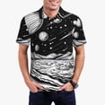 thumbnail image 1 of Fotbe Cosmic Landscape Celestial Art Camiseta Polo de Golf para Hombre con Estampado – Camisa Deportiva Transpirable con Cuello Abotonado-Medium, 1 of 6