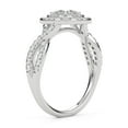 thumbnail image 4 of AFFY Infinity Double Halo Solitaire Engagement Ring for Women, Center 4MM Princess and Round Lab Created Moissanite Ring In 14K Solid White Gold Size 9.5, 4 of 6