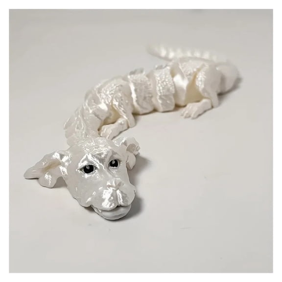 1 pc 3D Printed Lucky Dragon Rotatable Articulated Dog Dragon Joint Mobility Simulation Model Office Desktop Ornament Home Decor Gift