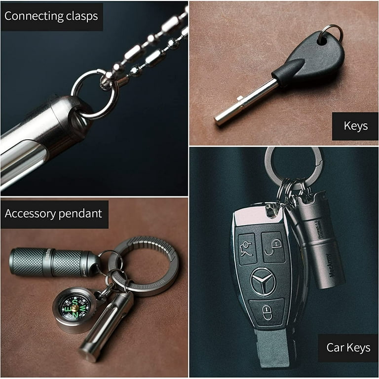 Simple Titanium Alloy Keychain, Titanium Ring Keychain Keys