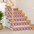 thumbnail image 4 of Mi Alma Vintage Green Pink Tile Stickers - Removable Vinyl 4x4, 24 pcs, 4 of 10