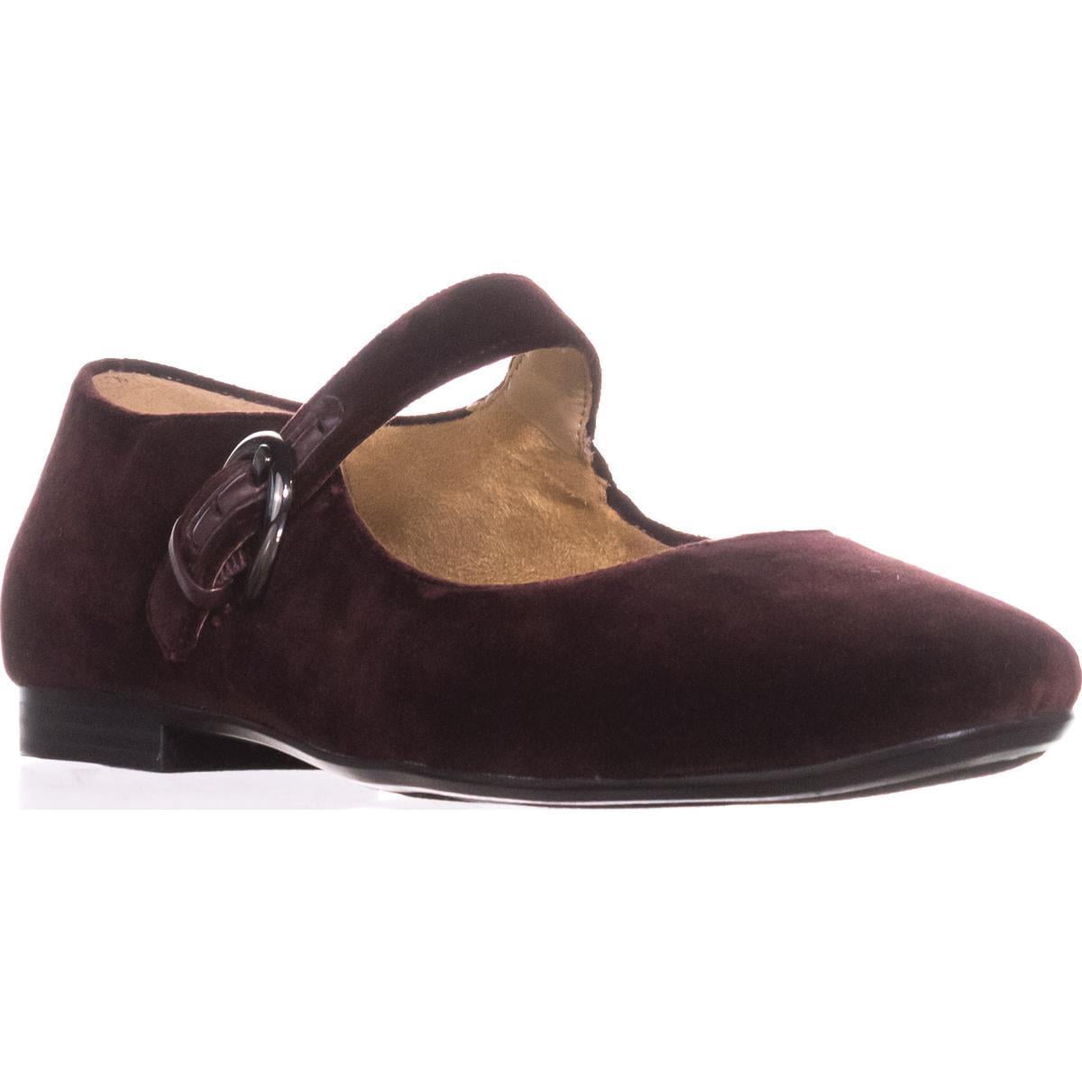 Womens naturalizer Erica Mary Jane Flats, Bordo Velvet - Walmart.com