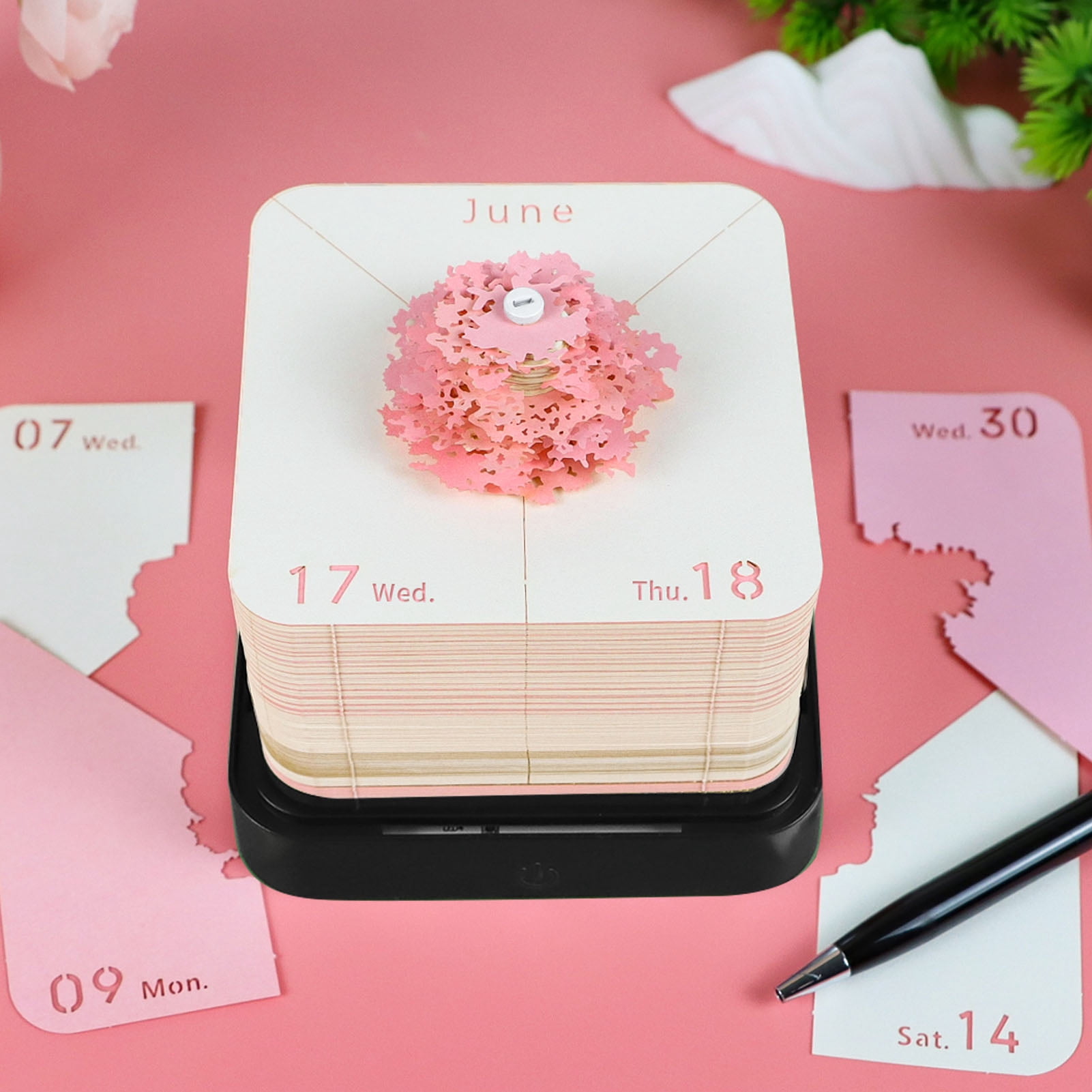 Calendario 3D 2026 Con Bloque De Notas, Diseño De Casa Del árbol Con ...