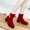 Red, variant on LSLJS Women Solid Color Shoes Casual Warm Winter Ankle Boots, Women's Snow Boots