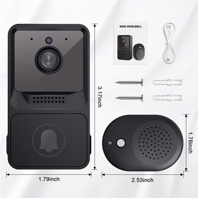 Birdeem Sonnette Intelligente Sonnette Sans Fil Maison Haute Définition Vision Nocturne Dingdong Électronique Visuelle Intercom Wi‐Fi Sonnette Visuelle