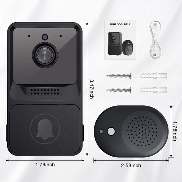 Birdeem Sonnette Intelligente Sonnette Sans Fil Maison Haute Définition Vision Nocturne Dingdong Électronique Visuelle Intercom Wi‐Fi Sonnette Visuelle