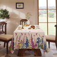thumbnail image 5 of Spring and Summer Table Cloth, Wildflower Floral Polyester Pongee Tablecloth, Stain Resistant Wipeable Rectangular Tablecloth for Indoor and Outdoor Party Picnic Dinner Decoration 60X120, 5 of 6