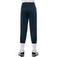 thumbnail image 2 of Stelle Girls' Softball Pants Youth Baseball Pants Kids' Low Rise Tournament Fastpitch Pants,7-12Y Black, 2 of 7