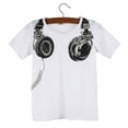thumbnail image 1 of Garçon Enfants Été Décontracté Écouteurs Manches Courtes Hauts Chemisiers T-Shirt 90, 1 of 3