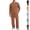 Brown, variant on HAJWOH Mens Pajama Set Long Sleeve Soft Sleepwear with Pocketsand Elastic Drawstring, Comfortable Loungewear for Sleeping