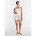 thumbnail image 3 of Joyspun Women's Woven Pajama Boxer Shorts, 3'' Inseam, Sizes XS-2X, 3 of 6