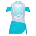 thumbnail image 2 of YONGHS Girls Sleeveless Mesh Splice Ballet Lyrical Dance Leotard Gymnastic Bodysuit Ballerina Costume Blue 8, 2 of 7