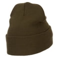 thumbnail image 3 of Word of Daddy Embroidered Long Beanie - Olive OSFM, 3 of 5