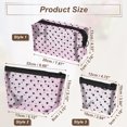 thumbnail image 3 of Unique Bargains 3 Pcs Heart Shape Print Mesh Makeup Bag Clear Makeup Pouch w Zipper Pink, 3 of 7