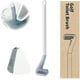 thumbnail image 1 of Escobilla de baño de silicona para Golf, mango largo, escobilla de limpieza para inodoro montada en la pared con juego de soporte (blanco), 1 of 5