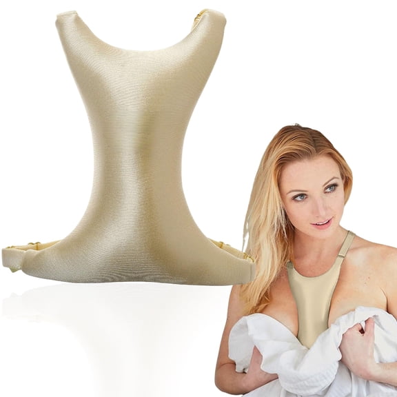 Chest Support Pillow for Sleeping, Ergonomic Breast Pillow, Anti Wrinkle Chest Cushion for Side Sleepers, Postpartum Recovery & Women's Sleep Support
