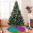 thumbnail image 7 of KLL 30" Christmas Tree Skirt Colorful Glitter Xmas Tree Skirts Mat for New Year Xmas Holiday Party Indoor Outdoor Home Decoration, 7 of 7