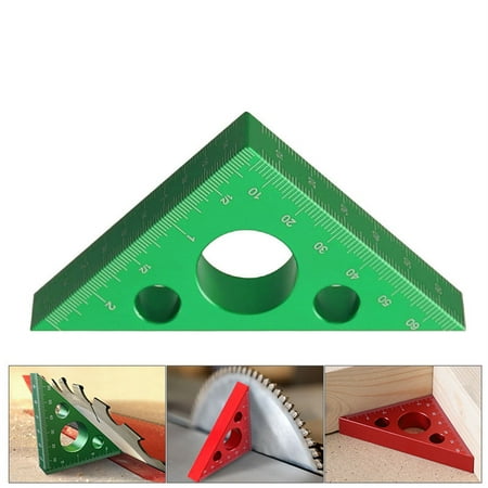 

Tool Box Organizer 45/90 Triangle Ruler Aluminum Alloy Frosted Right Angle Gauge Woodworking Drafting Triangles Protractor Measuring Tool
