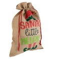 thumbnail image 4 of Simplify Holiday Large Jute Gift Sack with Drawstring Closure, 1 Piece Assorted, 4 of 8
