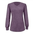 thumbnail image 5 of Women Sweaters Women Tops Ladies' Fashionable Casual Corset V Neck Long Sleeved Shirt Lace Top Sweater, 5 of 6