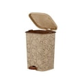 thumbnail image 2 of Superio Step-On Trash Can, Lace Design, 12.6 Qt. (Beige and Brown), 2 of 4