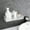 White, variant on No-Drill Carbon Steel Wall Shelf, Multipurpose Rectangular Metal Storage Rack for Bathroom & Kitchen (Black/White)